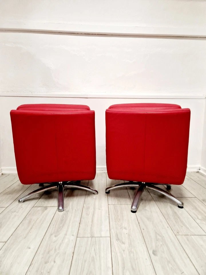 Pair Of Mid-century Style Swivel Chairs By Cajus Maelum For Fjords-photo-2