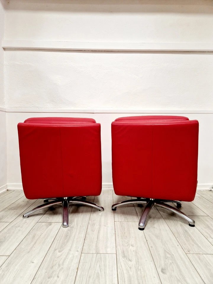 Pair Of Mid-century Style Swivel Chairs By Cajus Maelum For Fjords-photo-4