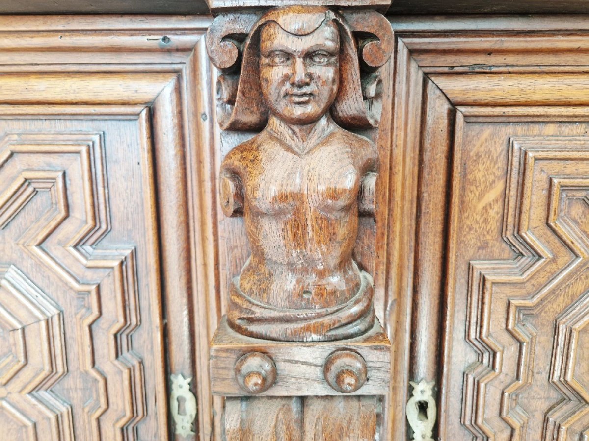 Antique Wardrobe In The French Renaissance Style From The 19th Century-photo-3