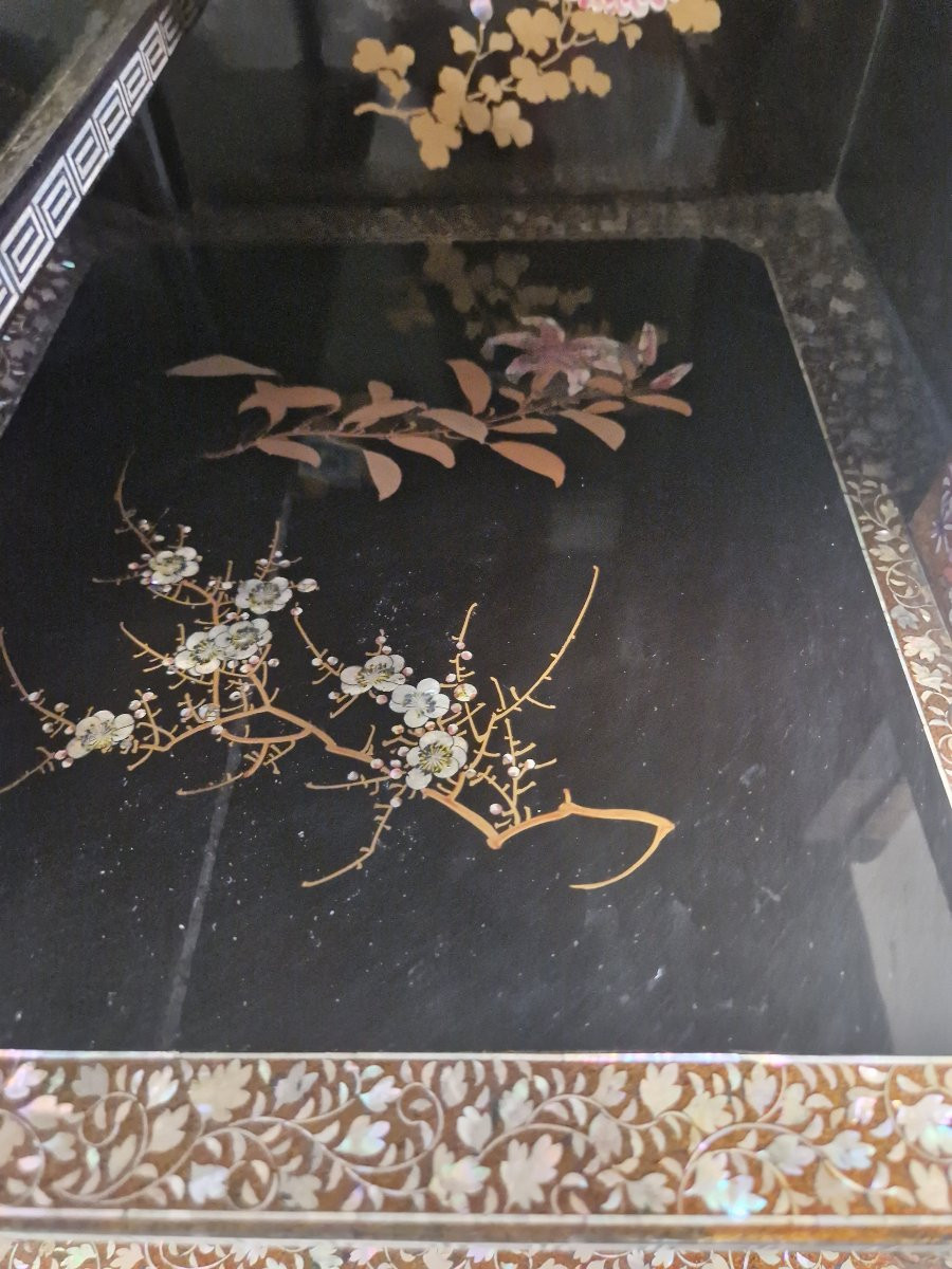 Antique Japanese Lacquered Cabinet From The 19th Century-photo-5