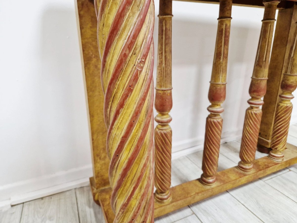 Antique French Rustic Console-photo-4