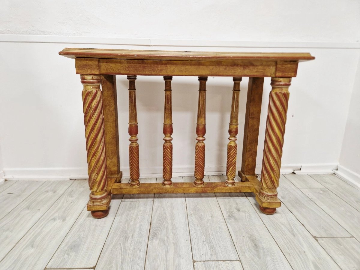 Antique French Rustic Console-photo-1