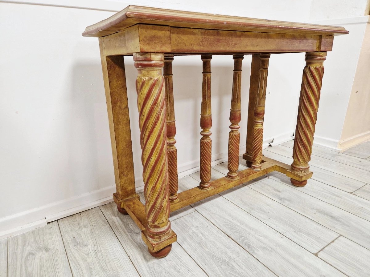 Antique French Rustic Console-photo-3