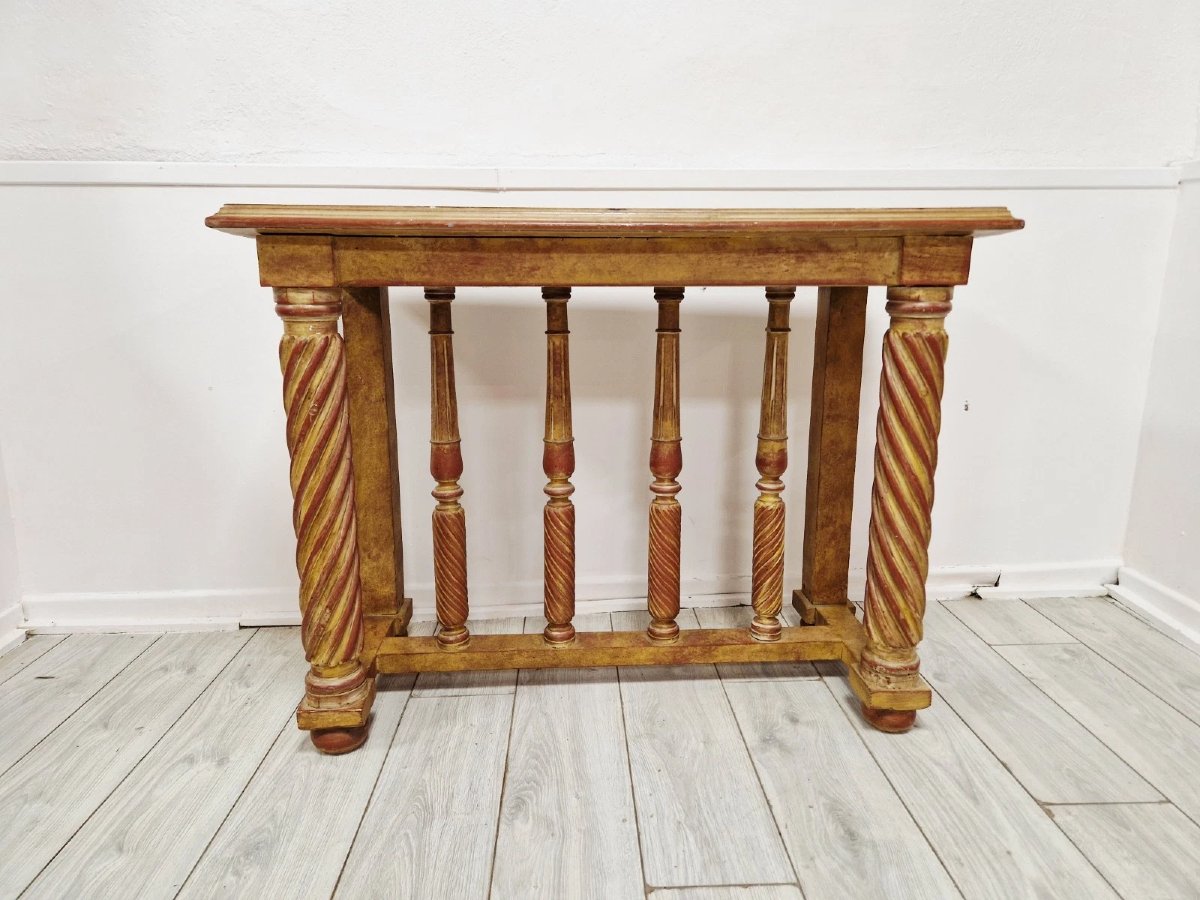Antique French Rustic Console-photo-6