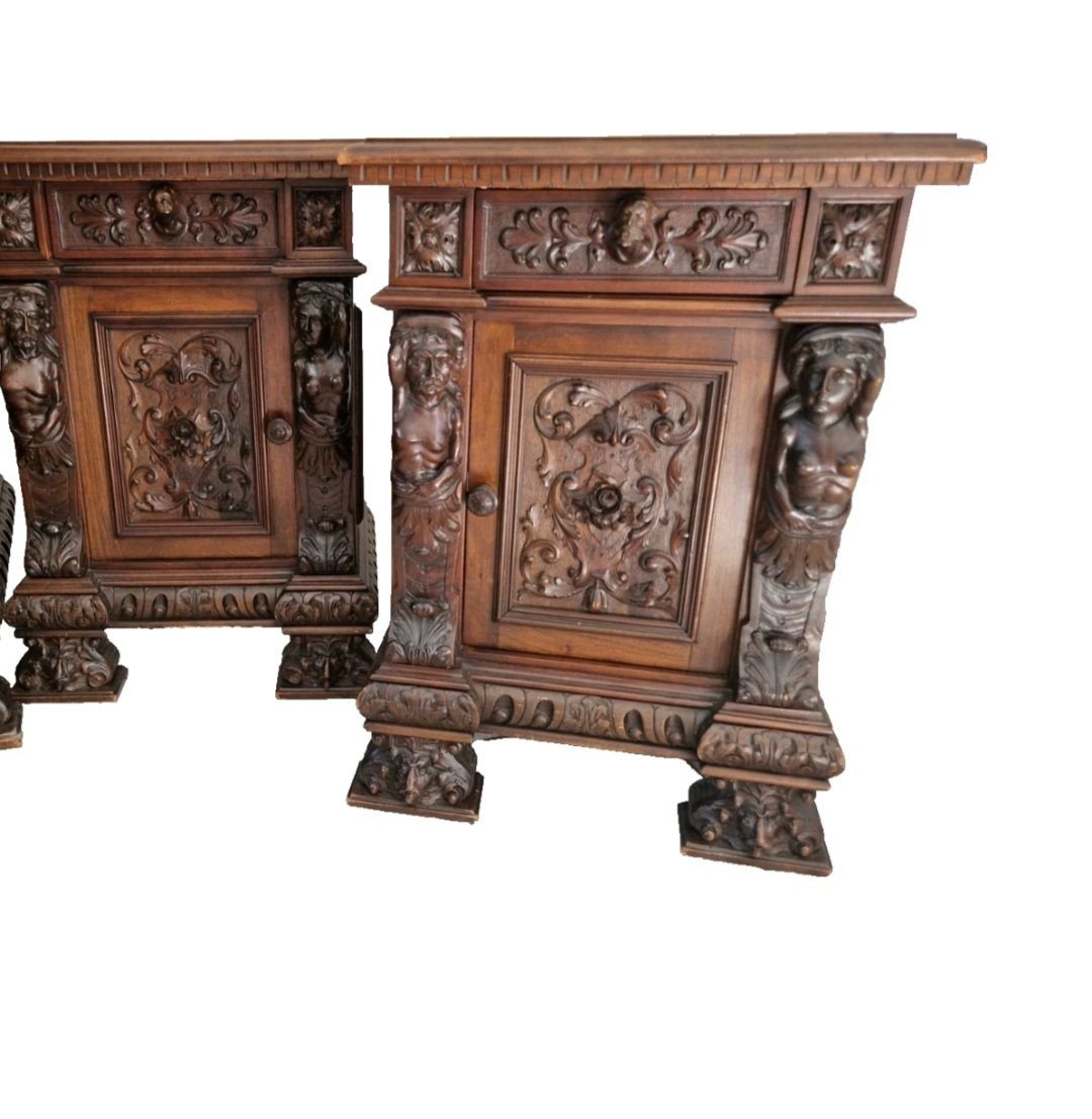 Ensemble de chambre à coucher antique italien Renaissance-photo-6