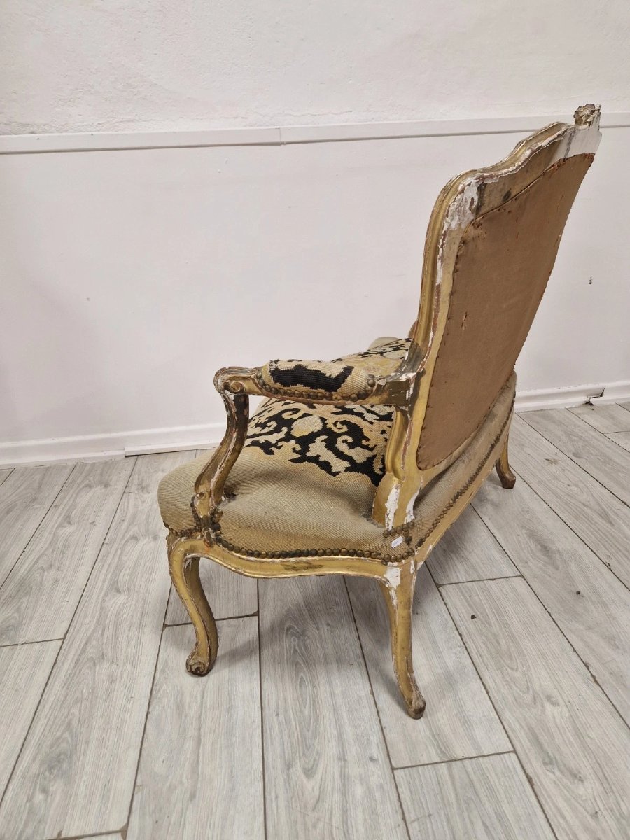Antique French Louis XV Style Sofa-photo-4