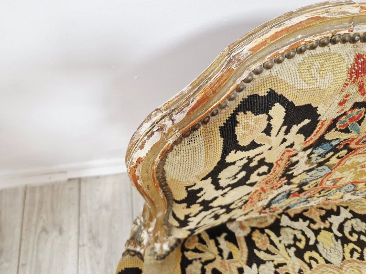 Antique French Louis XV Style Sofa-photo-2