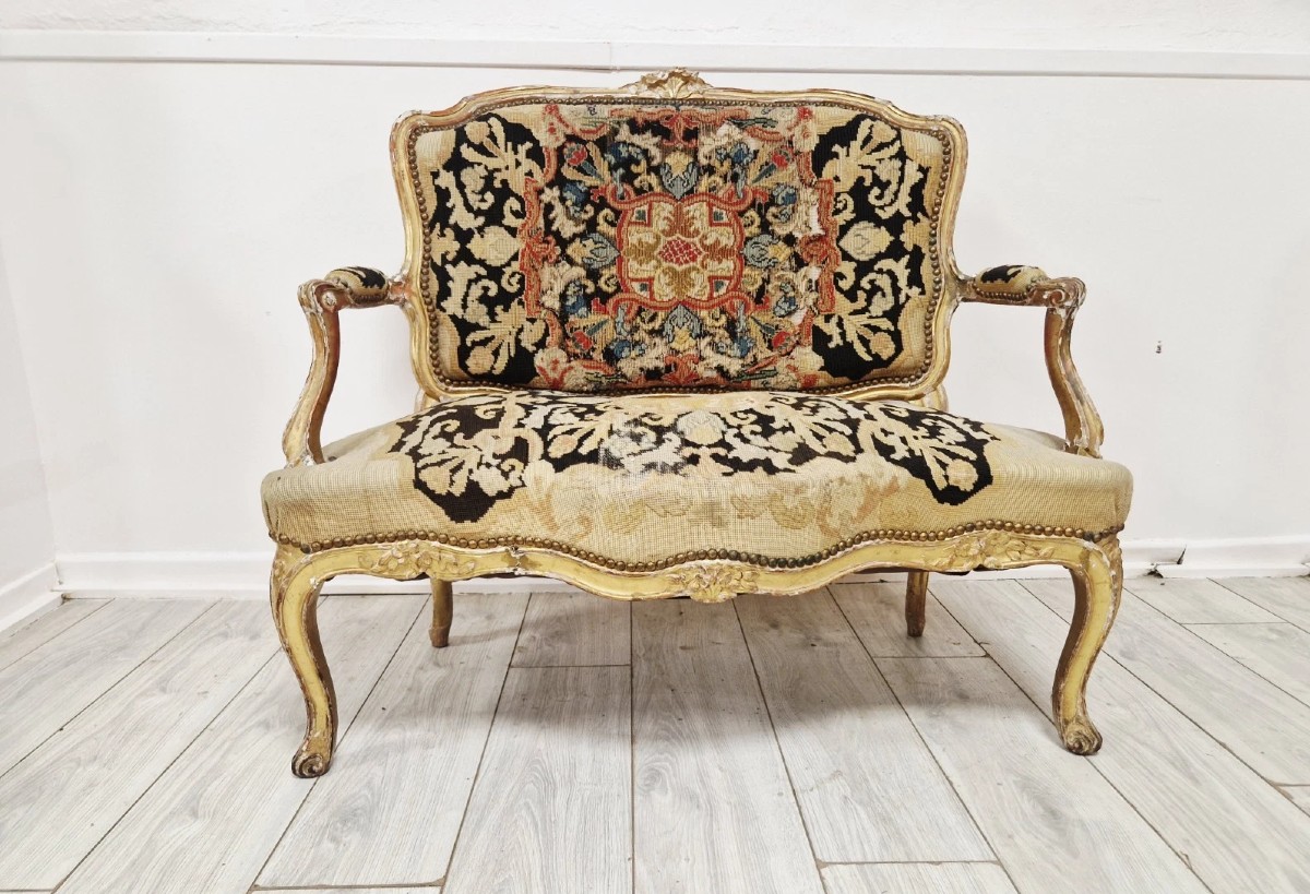 Antique French Louis XV Style Sofa
