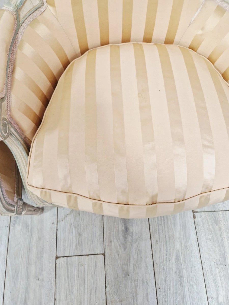 Paire de fauteuils bergères français anciens-photo-2