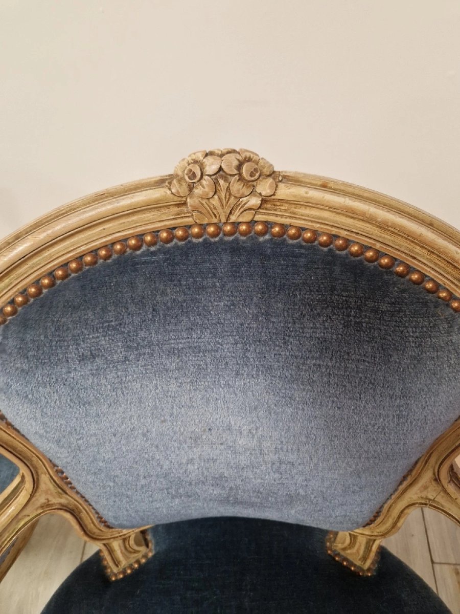 4 chaises de salle à manger françaises anciennes-photo-3