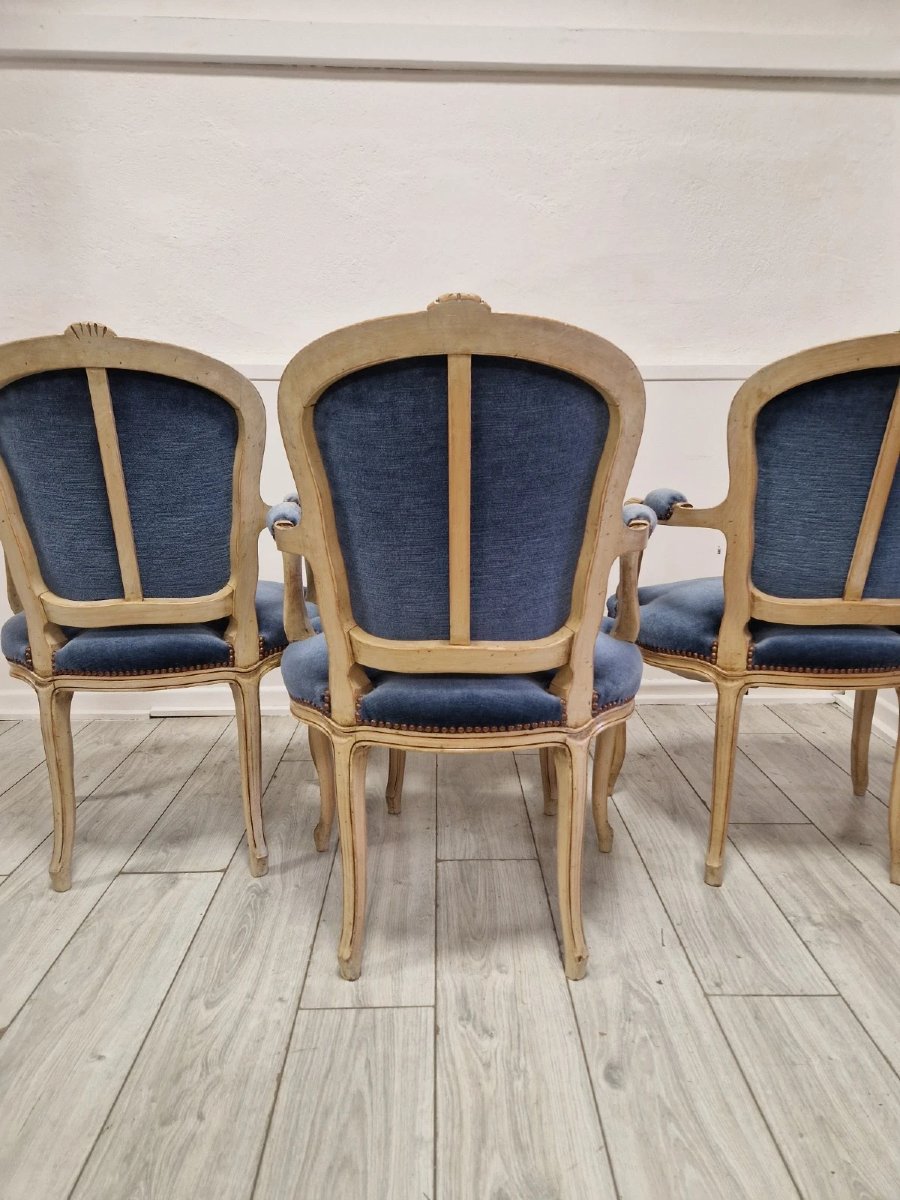 4 chaises de salle à manger françaises anciennes-photo-1