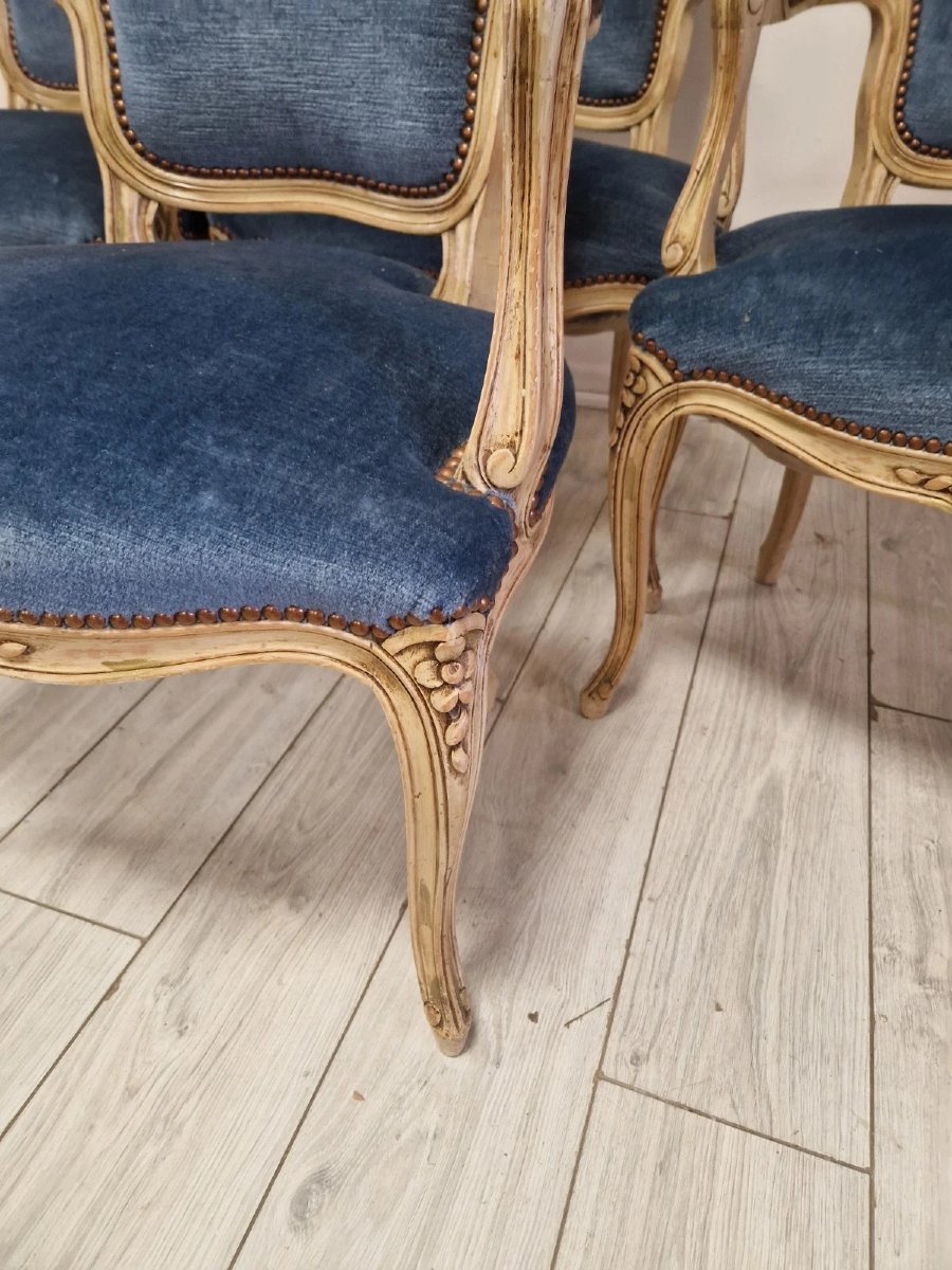 4 chaises de salle à manger françaises anciennes-photo-2