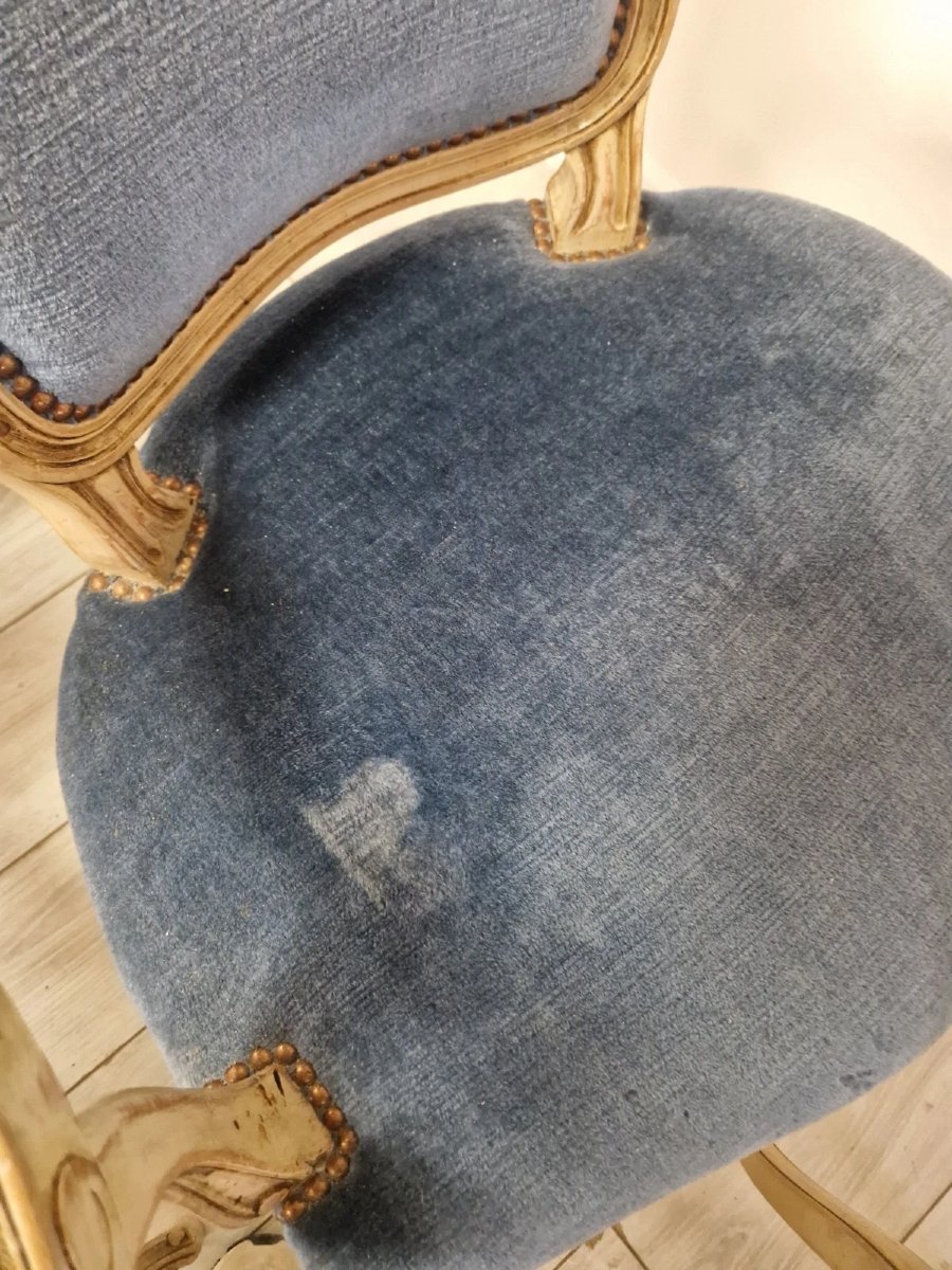 4 chaises de salle à manger françaises anciennes-photo-3