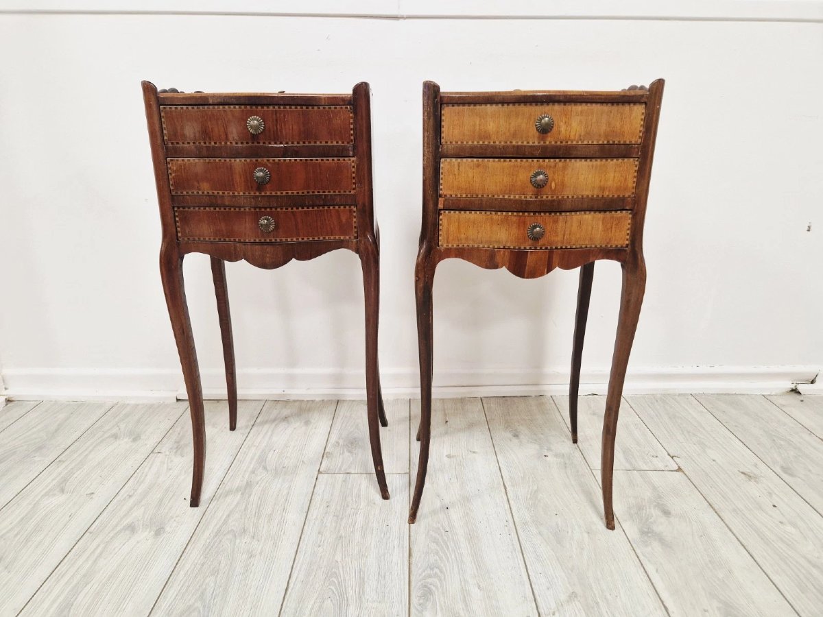 Antique French Louis XV Style Bedside Tables-photo-2