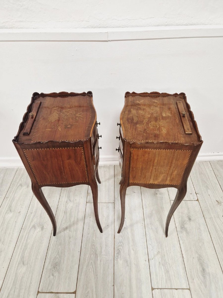 Antique French Louis XV Style Bedside Tables-photo-4