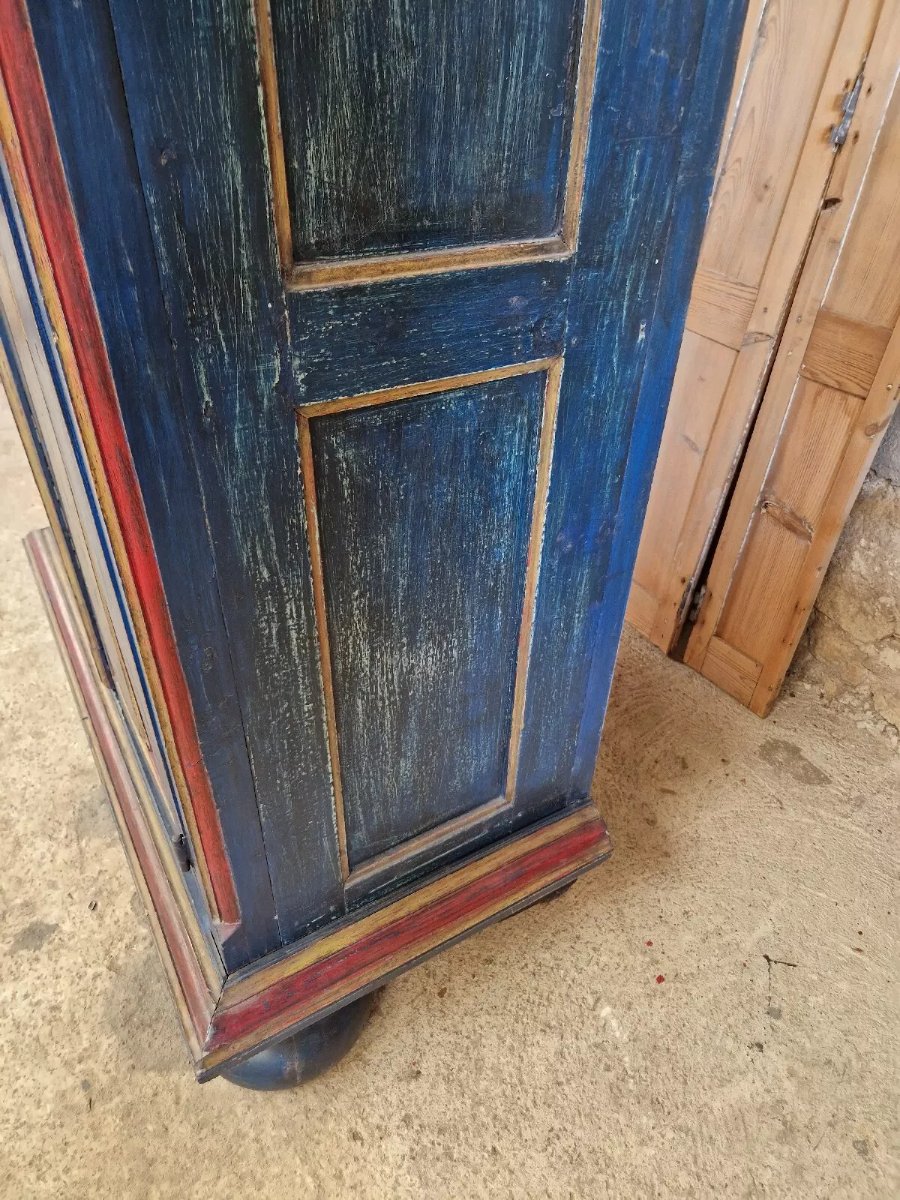 Armoire ancienne peinte de style bavarois en bois-photo-3