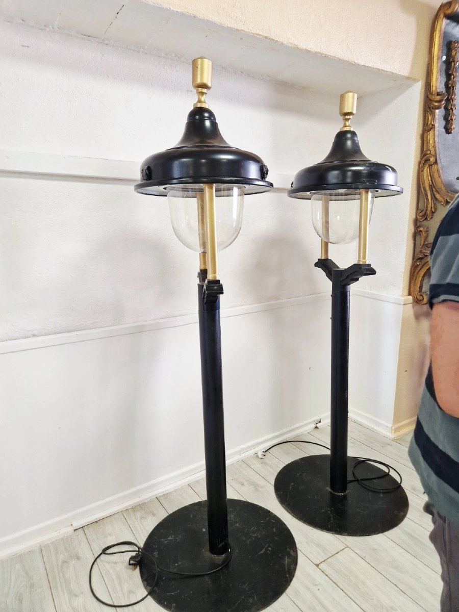 Pair Of Large Antique-style Wornum Garden Lights-photo-4