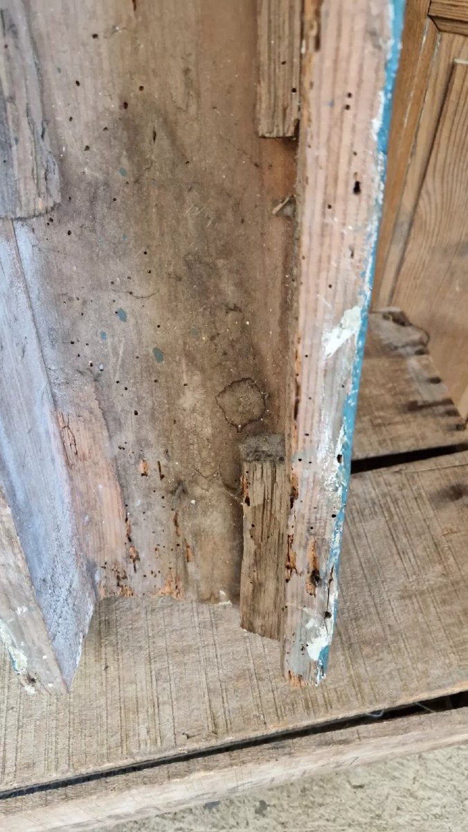 Console d'église ancienne, sculpture religieuse du XIXe siècle-photo-5