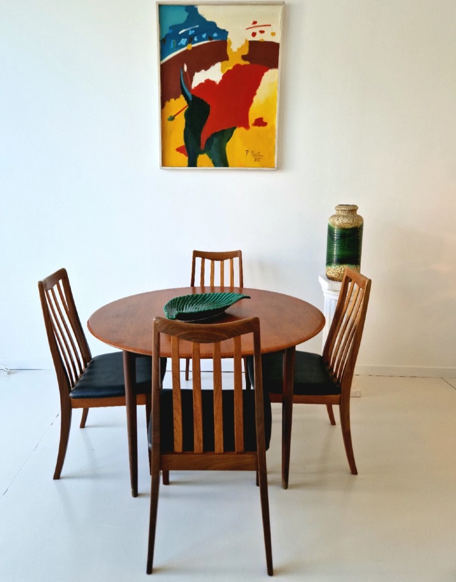 G Plan Table And Chair Set, Mid-century Style, 1950s