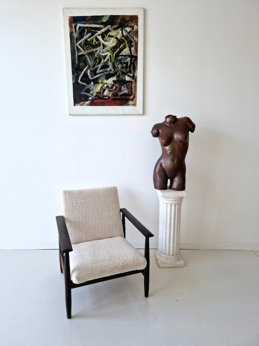 Mid-century Lounge Chair, Danish Afromosia Chair-photo-5