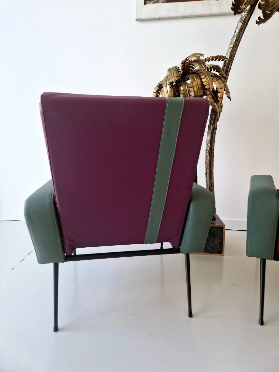 Pair Of Postmodern Memphis Milano-style Armchairs-photo-2