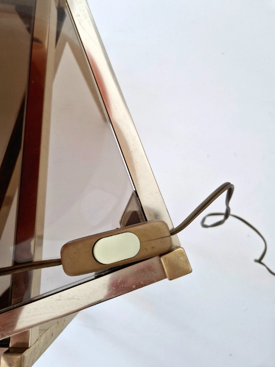 Mid-century Style Orange Ceramic Floor Or Table Lamp-photo-4