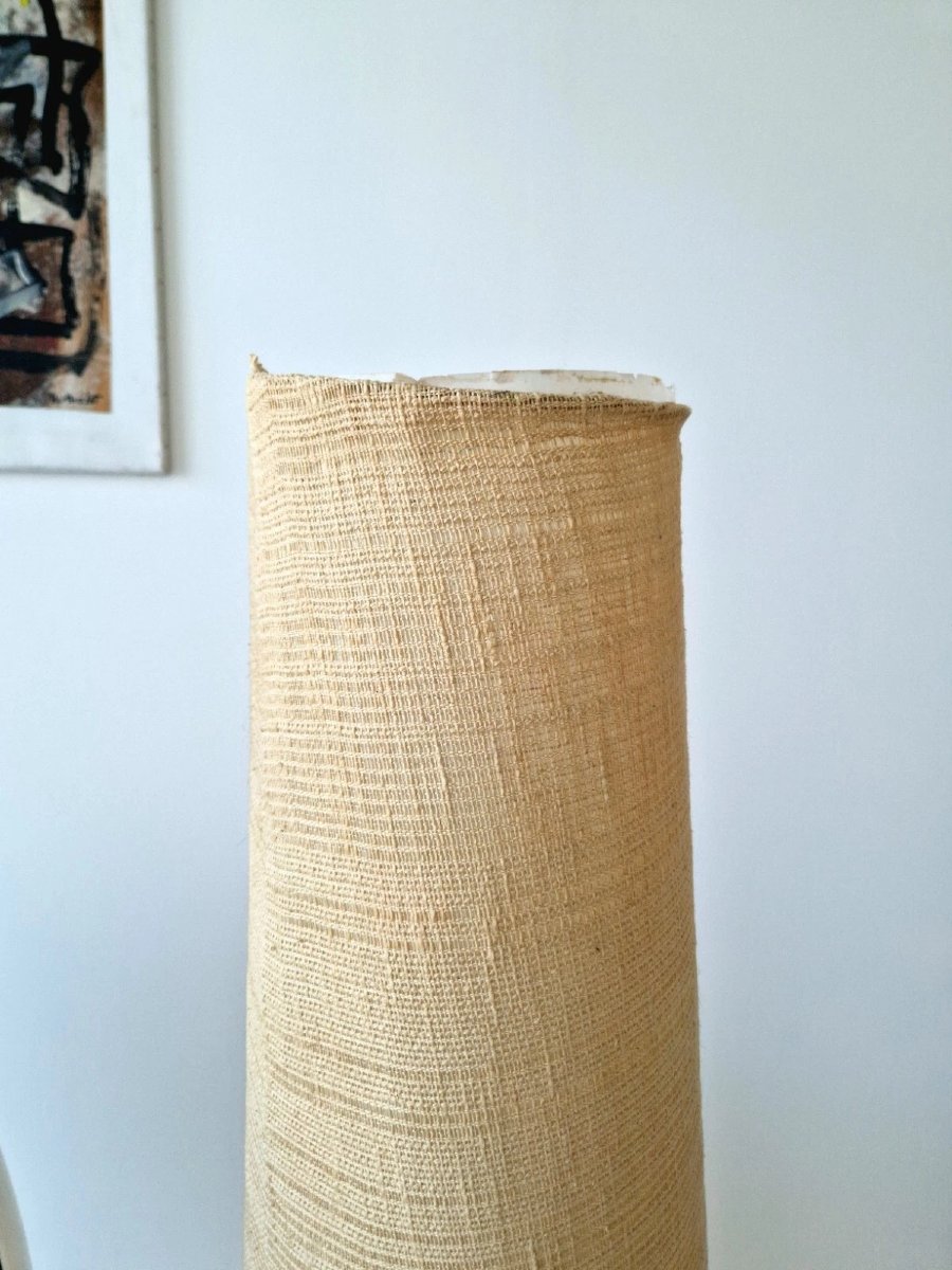 Mid-century Style Orange Ceramic Floor Or Table Lamp-photo-5