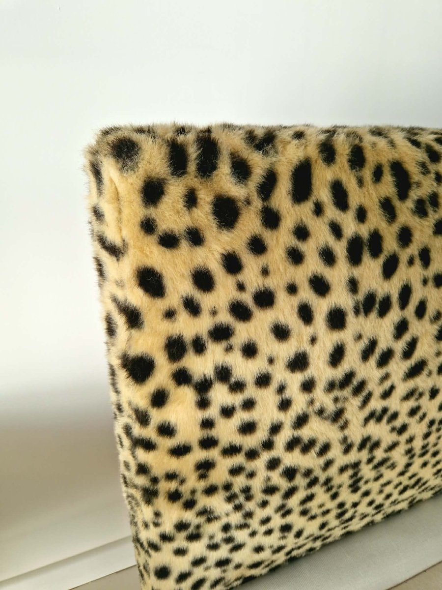 Cadre de lit vintage à imprimé léopard du milieu du siècle Hollywood Regency-photo-5