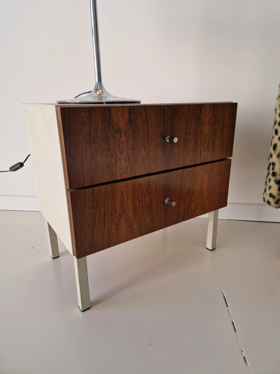 Paire de tables de chevet des années 1970, style Space Age, design d'intérieur de l'époque Geor-photo-4
