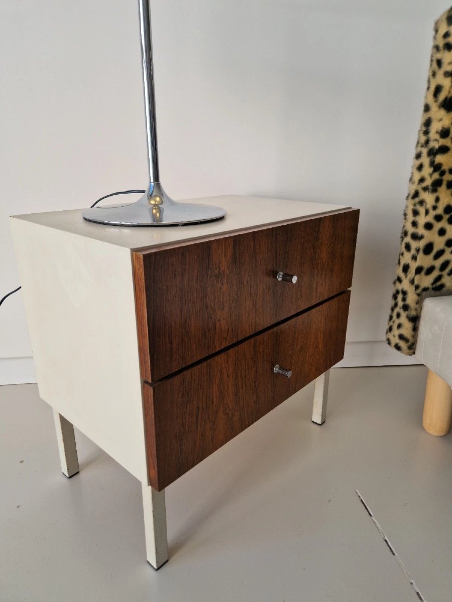 Paire de tables de chevet des années 1970, style Space Age, design d'intérieur de l'époque Geor-photo-5