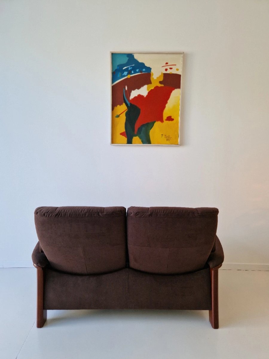 Ekornes Stressless Vintage Reclining Sofa Mid Century Norway Designer 1970-photo-6
