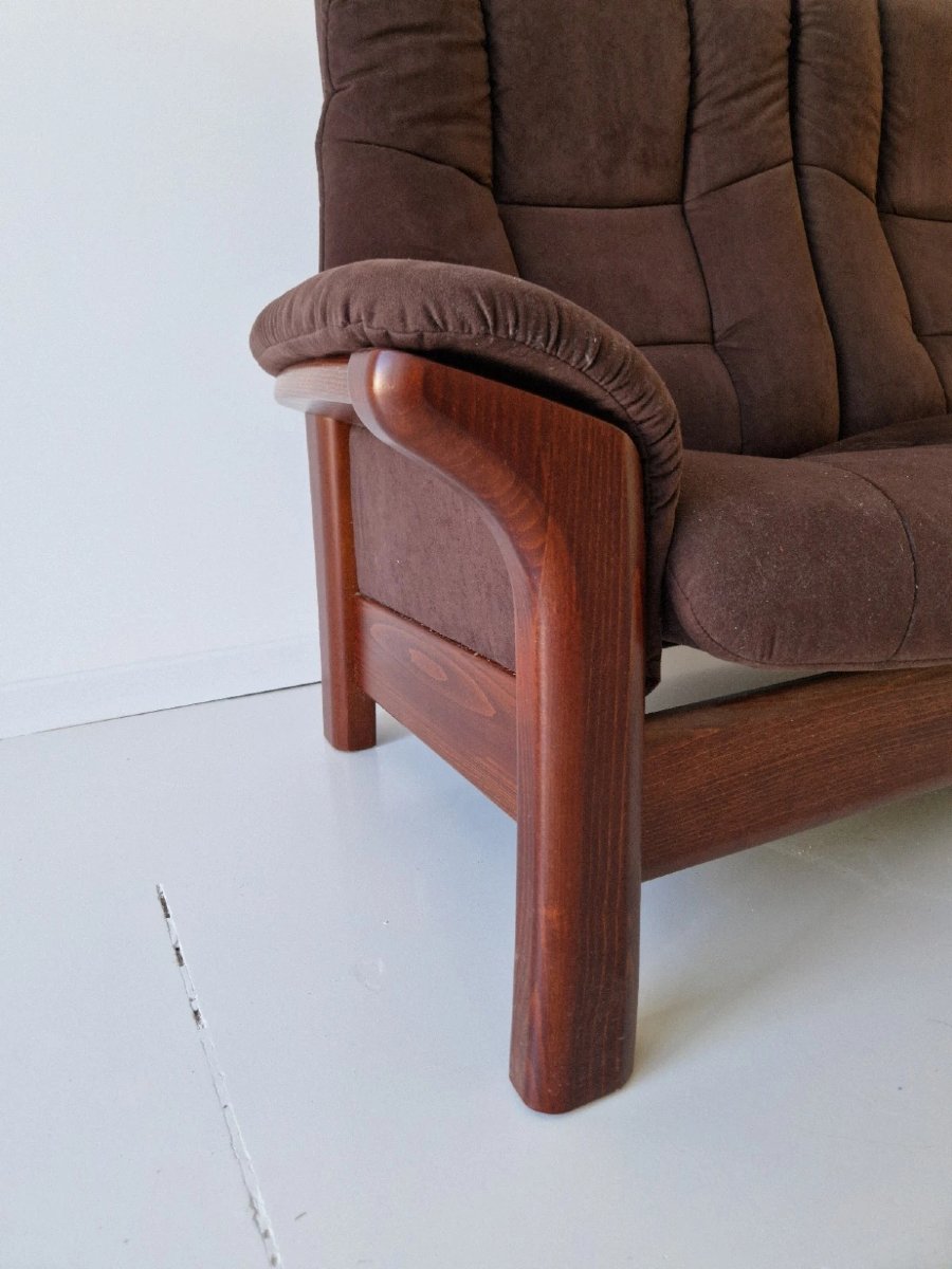 Ekornes Stressless Vintage Reclining Sofa Mid Century Norway Designer 1970-photo-7