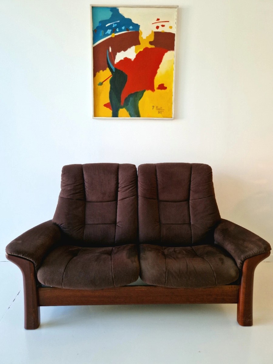 Ekornes Stressless Vintage Reclining Sofa Mid Century Norway Designer 1970
