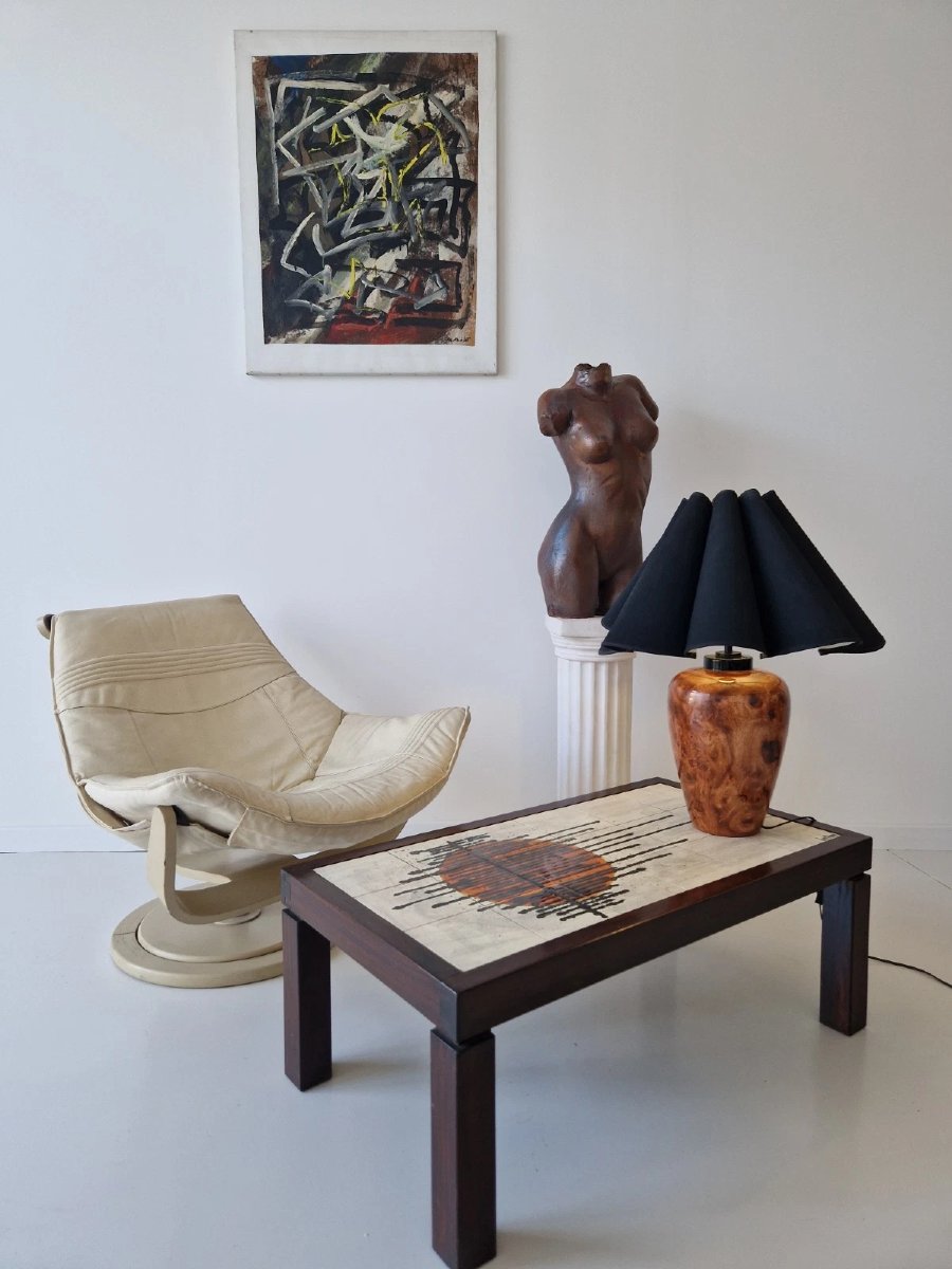 Vintage Nelo "flight High" Swedish Chair By Takashi Okamura Swivel 1970s Home-photo-2