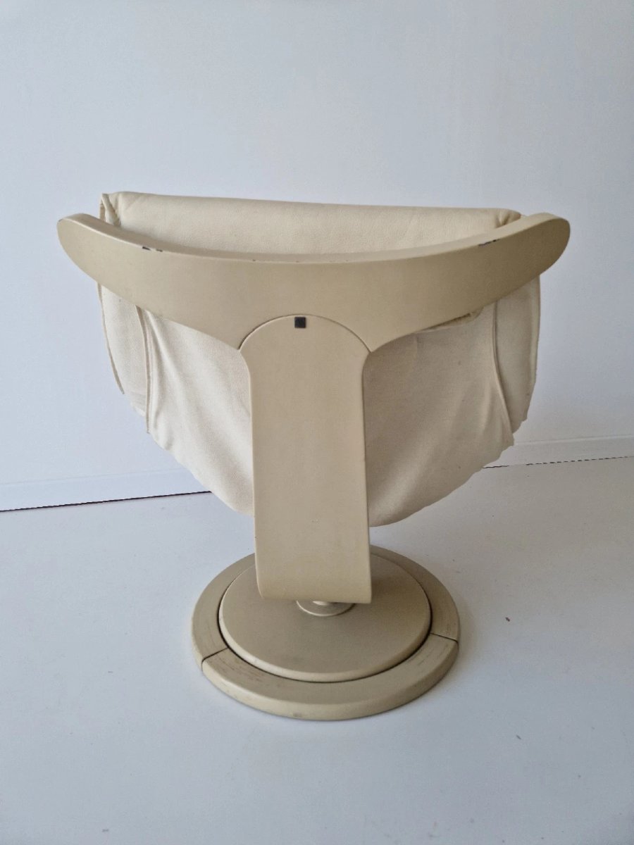 Vintage Nelo "flight High" Swedish Chair By Takashi Okamura Swivel 1970s Home-photo-4