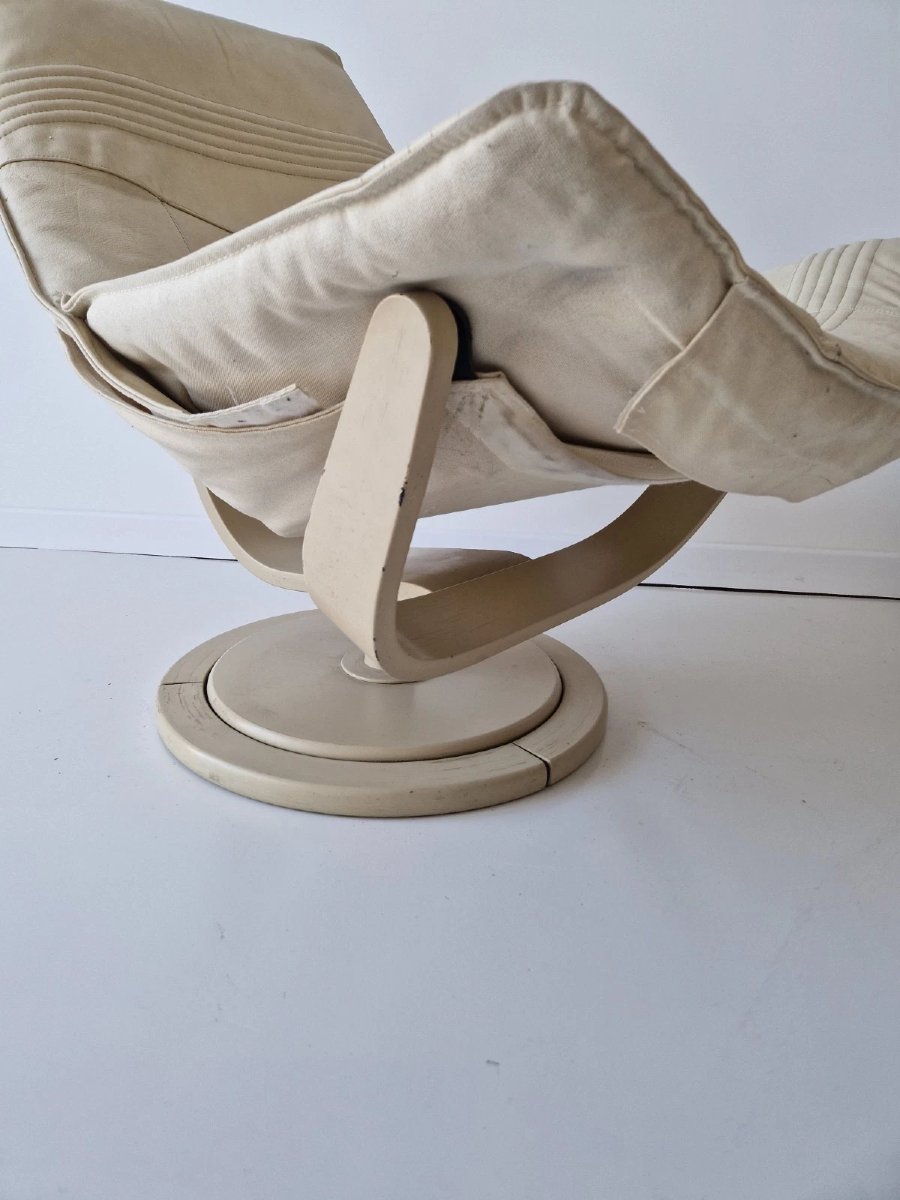 Vintage Nelo "flight High" Swedish Chair By Takashi Okamura Swivel 1970s Home-photo-1