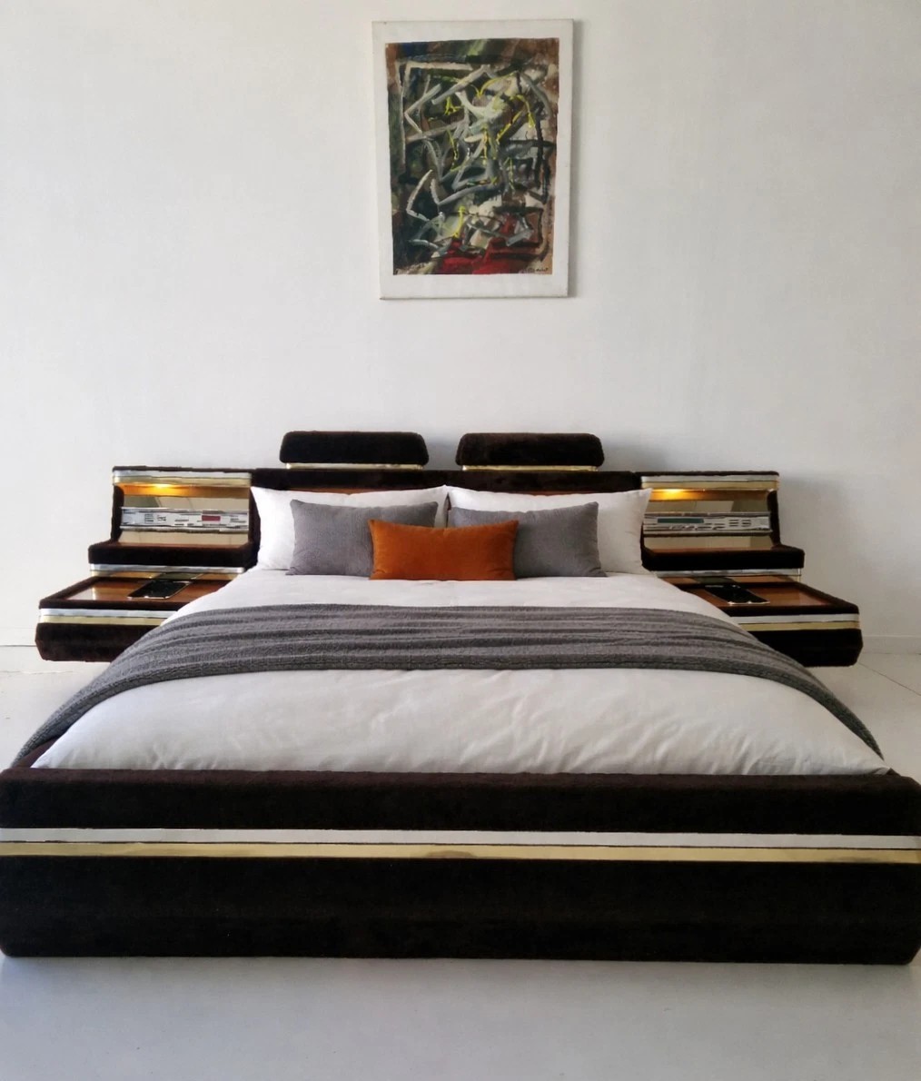 Vintage 1970s Platform Bed, Futuristic Style, Fratelli Proserpio