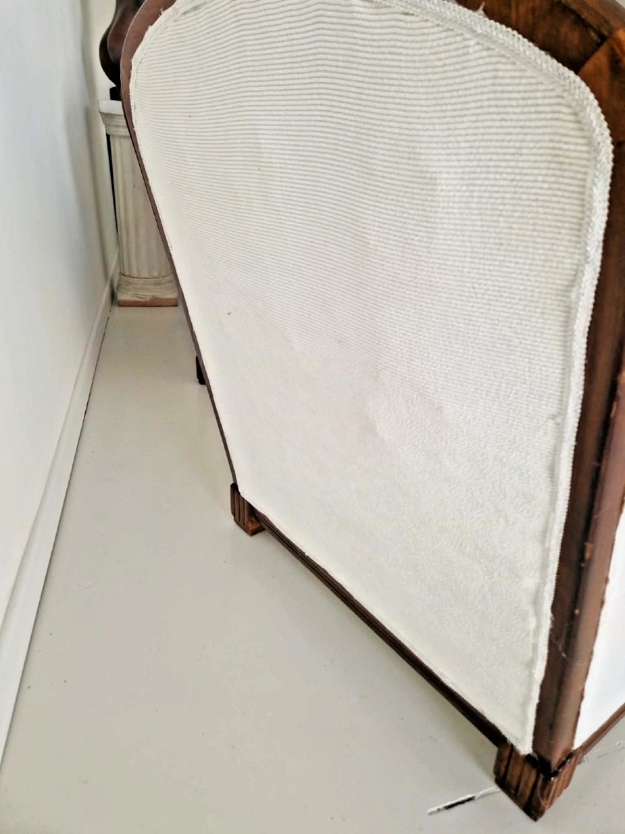 Paire de grands fauteuils blancs Art déco, style années 1950, design d'intérieur moderne du mil-photo-2