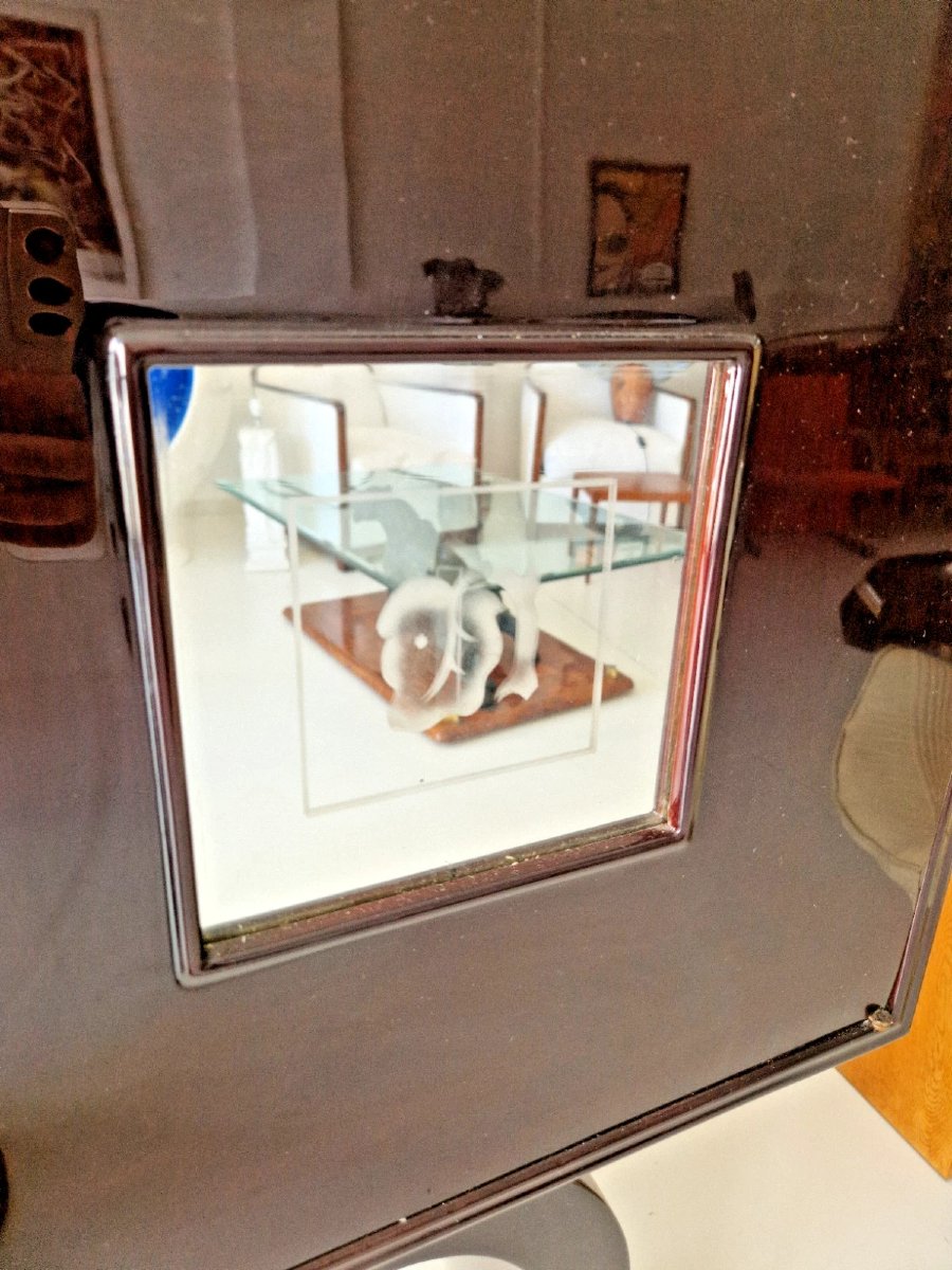 Mid-century Art Deco Bar Cabinet With High Legs, High-gloss Lacquer Finish-photo-5
