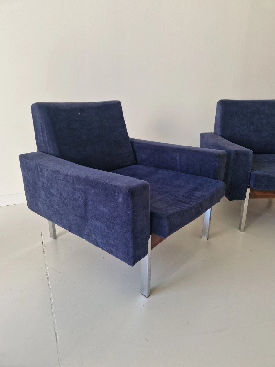 Paire de fauteuils danois modernes du milieu du siècle, dans le style de Kiushu Saporiti-photo-3