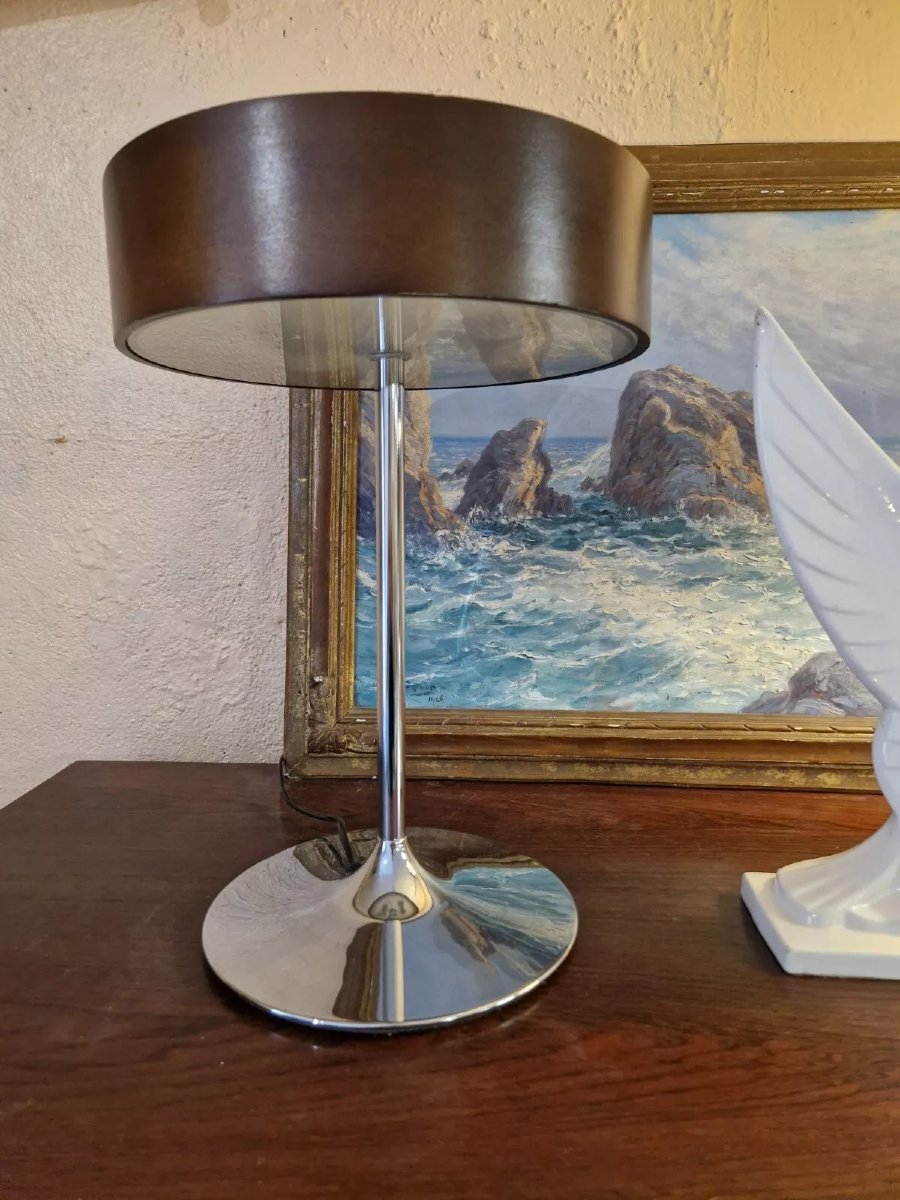 Paire de lampes Malibu vintage, style rétro années 1970.-photo-2