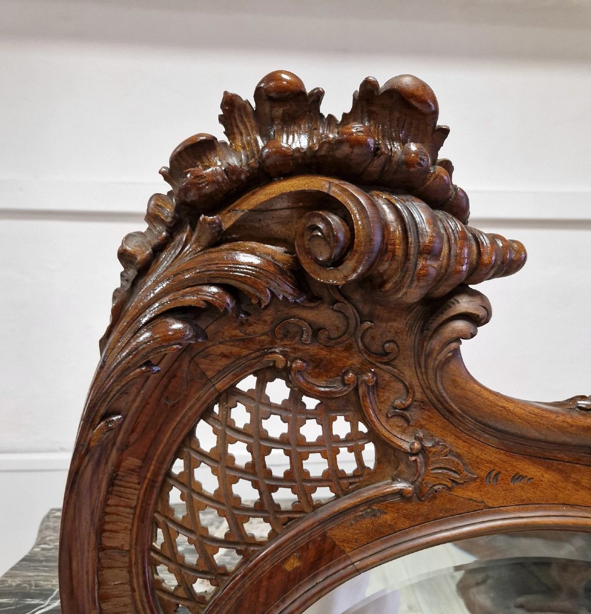 Ensemble de chambre à coucher italien Art nouveau ancien avec détails baroques-photo-7