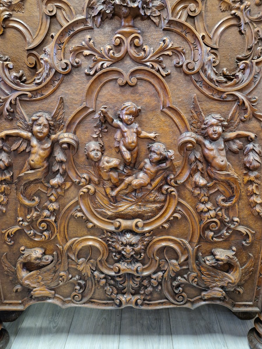 Antique Italian Renaissance Bedroom Set Attr Luigi Frullini 19th Century Chateau-photo-4