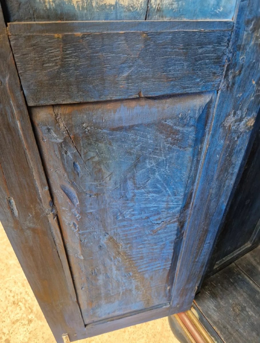 Armoire ou penderie ancienne peinte de style bavarois-photo-1