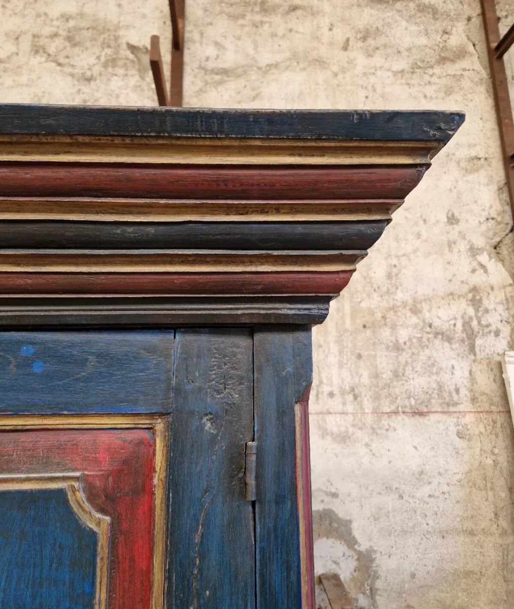 Armoire ou penderie ancienne peinte de style bavarois-photo-4