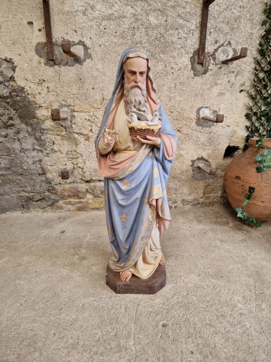 Life-size Antique Religious Statue Of Saint Joaquin