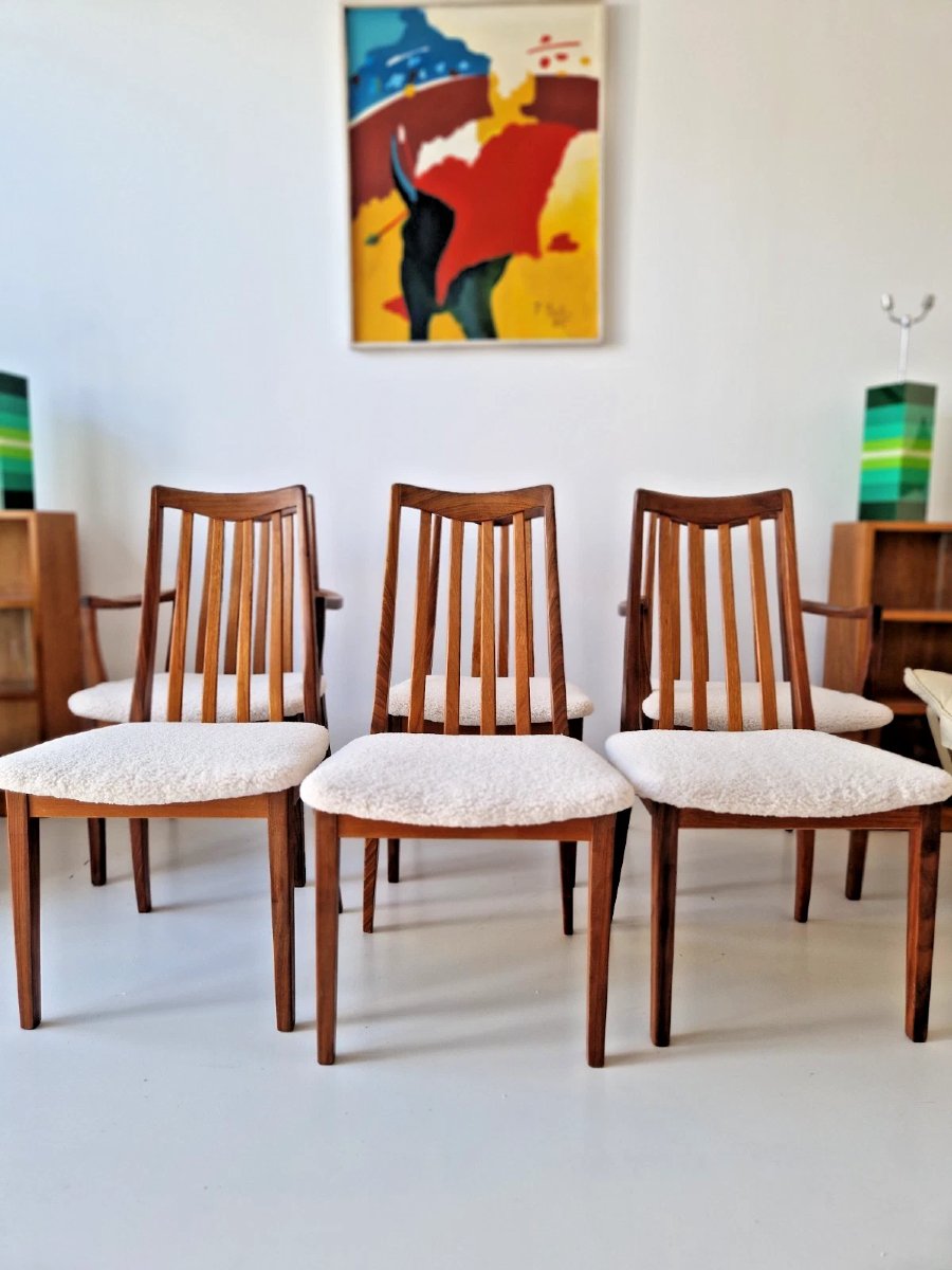 6 chaises de salle à manger modernes du milieu du siècle G-PLAN en teck, style vintage, décorat-photo-2