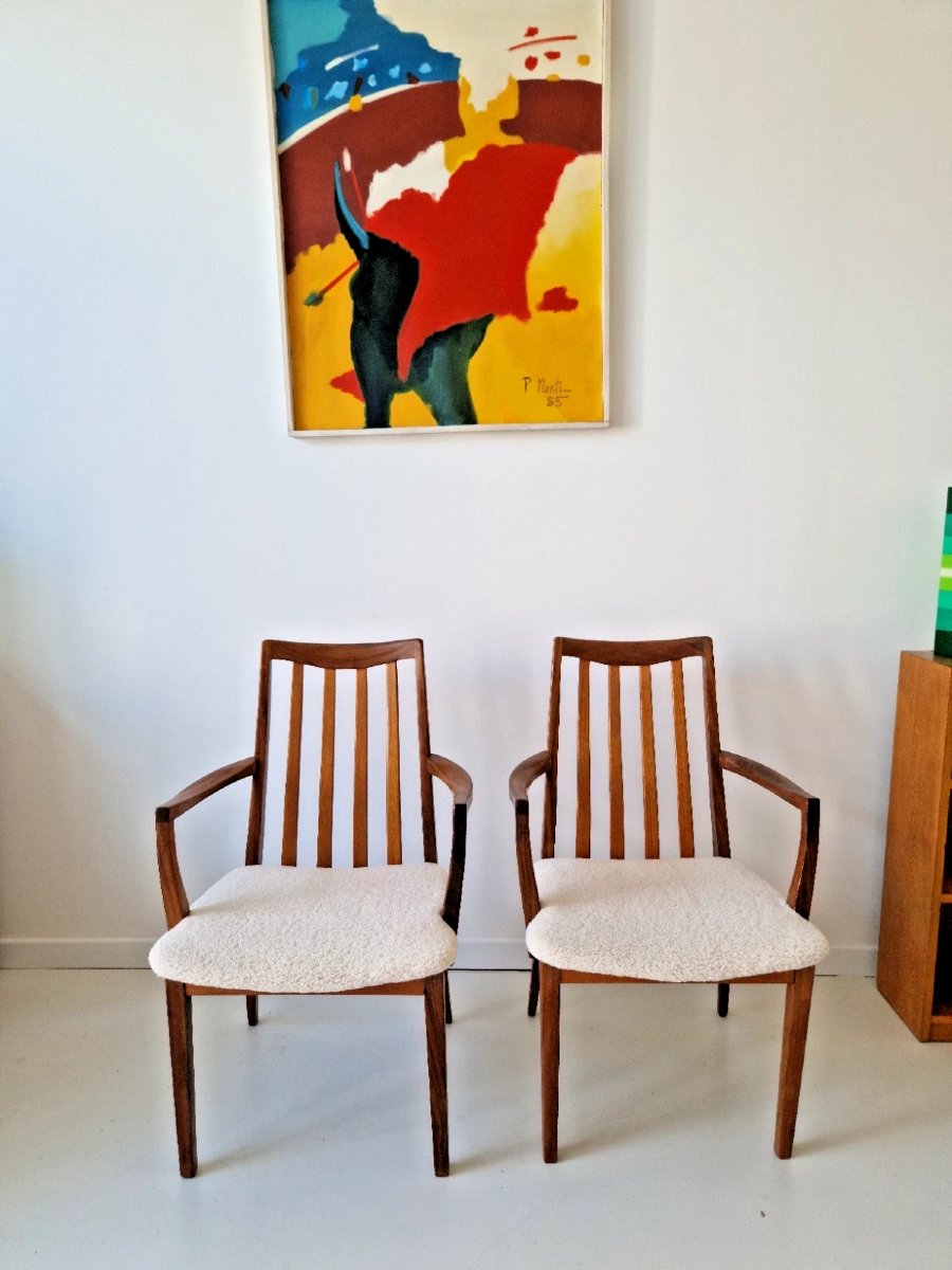 6 chaises de salle à manger modernes du milieu du siècle G-PLAN en teck, style vintage, décorat-photo-4