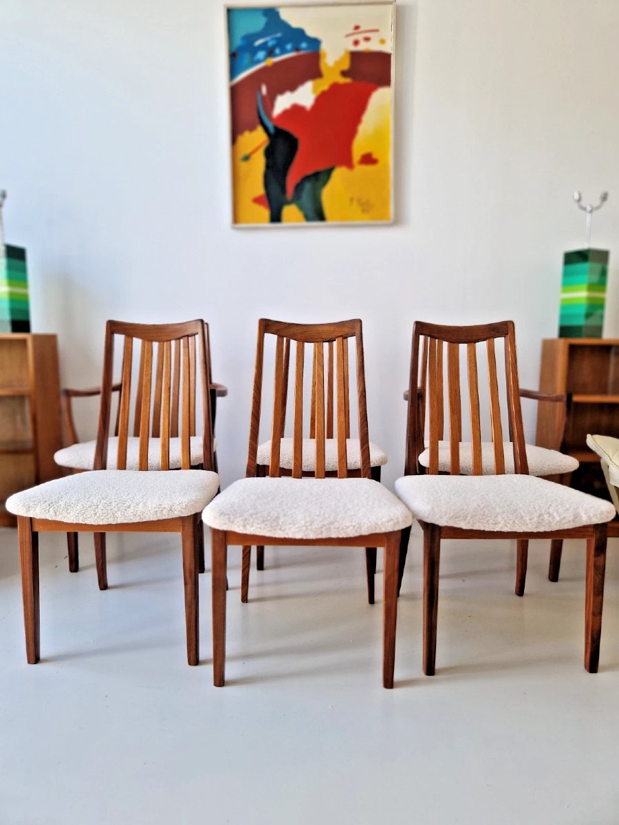 6 chaises de salle à manger modernes du milieu du siècle G-PLAN en teck, style vintage, décorat-photo-7