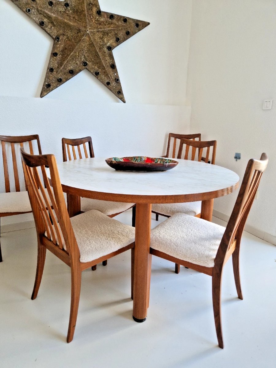 6 chaises de salle à manger modernes du milieu du siècle G-PLAN en teck, style vintage, décorat